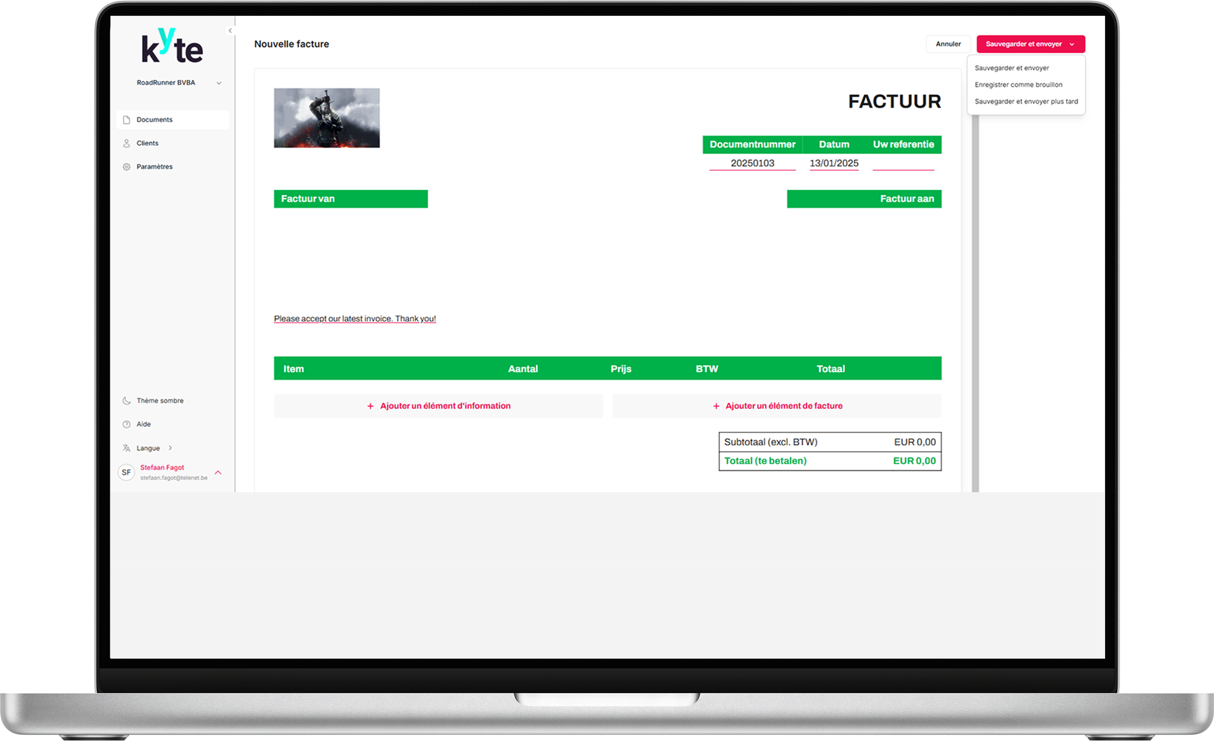 Site MyFiducialBe Kyte